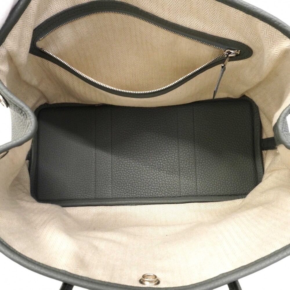 Hermes Garden TPM Tote Bag, Negonda Leather, Vert Amande (W stamp), Ladies'. - Picture 4 of 8